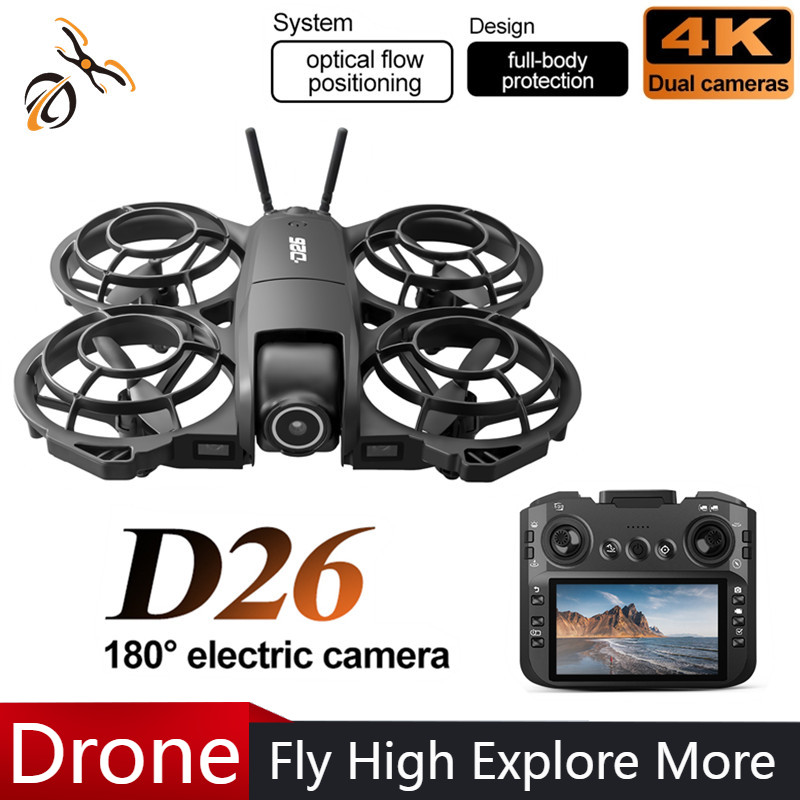 D26 ドローン 4K 空撮HD 180 °   カメラ付き - Drone Gimbal のレビューと価格